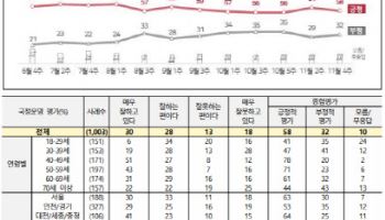 李대통령 지지율 58%…전주 대비 3%p 하락
