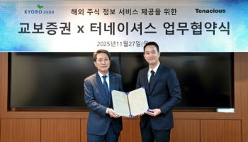 교보증권, 해외주식 정보제공 ‘터네이셔스’ 업무협약