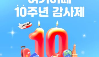 창립 10주년 맞은 여기어때 '역대급' 감사 이벤트