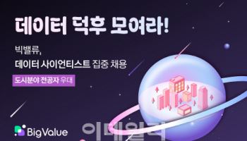 데이터테크 기업 빅밸류, 데이터 사이언티스트 채용