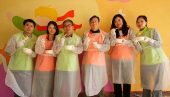 미래에셋증권, 과학기술인공제회와 벽화 봉사활동 진행