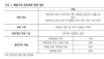 “배당 분리과세 카운트다운...기준선 소폭 미달한 '이 기업'들 주목”