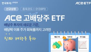 한투운용, ACE 고배당주 ETF 신규 상장