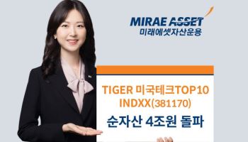 미래에셋운용, 'TIGER 미국테크TOP10 INDXX ETF' 순자산 4조원 돌파