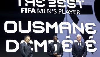 '이강인 PSG 동료' 뎀벨레, 음바페·야말 제치고 세계 최고 선수 등극