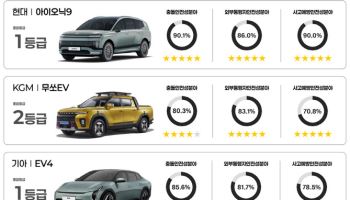 ‘올해 가장 안전한 차’…현대 아이오닉9·팰리세이드·넥쏘·기아 EV4
