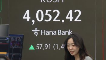 코스피, '4000피' 회복…1.53% 오른 4055.78 출발