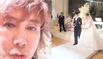 미공개 결혼식인데… 김장훈, 미르 아내 얼굴 공개 논란