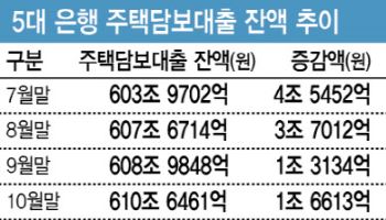 총량 규제에 연말 대출 급속 냉각…주담대 증가액 88% 급감
