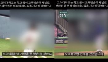 "오죽하면 연대를 갔겠어" 선 넘은 야구중계…고려대 사과