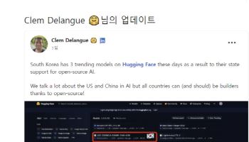 LG·업스테이지·SKT AI 모델, 인기 급상승…허깅페이스 CEO “국가 지원 오픈소스의 힘”