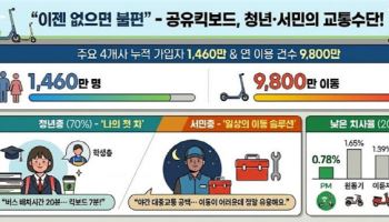 2025 PM 이용자 1460만 "생활 자리잡은 공유킥보드"