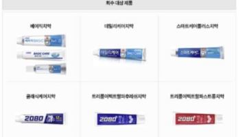 '금지성분 검출' 2080 수입치약 전량 조사..국내제품도 검사
