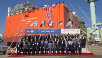 삼성重, FLNG '코랄노르트' 진수식…"매년 FLNG 확보"