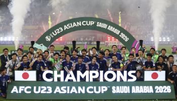 일본 U-23 아시안컵 우승…중국 4-0 대파하고 첫 2연패