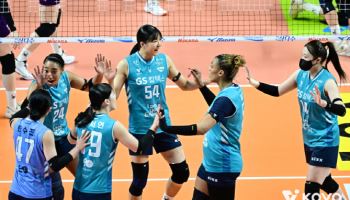 '0:2->3-2 뒤집기쇼' GS칼텍스, 흥국생명에 대역전드라마