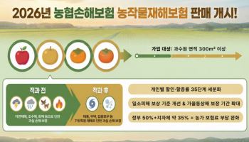 농협손해보험, 2026년 농작물재해보험 판매 개시