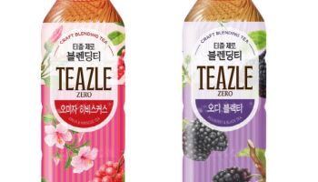 웅진식품, 한국적 풍미 담은 ‘티즐 제로 오미자·오디’ 2종 출시