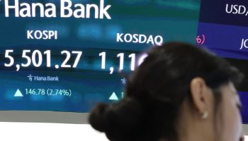 코스피 5500 돌파, 환율은 1440원까지 떨어져