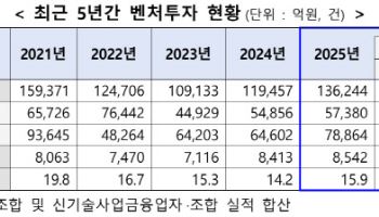 벤처투자 13.6조 ‘역대 2위’…李정부 출범 후 민간 기대감