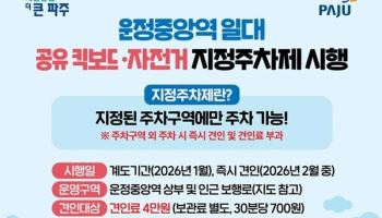 파주 운정중앙역 상부 킥보드 무단 반납 즉시 견인