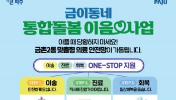 파주시, 통합돌봄이음서비스…이송-진료-회복 '원스톱'