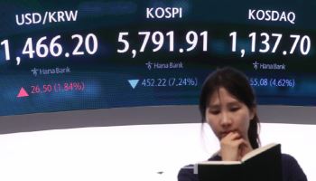 중동 갈등 여파에 코스피 7% 급락…20만전자·100만닉스 반납