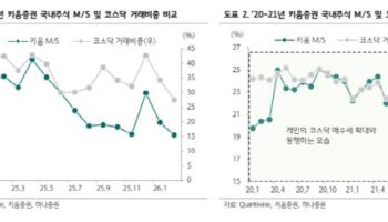 개인 매수세 본격화…키움증권, 점유율 반등할 것-하나