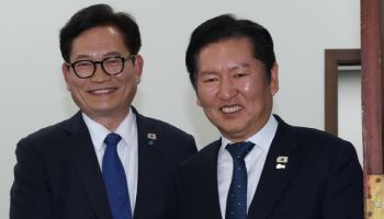 정청래-송영길 면담…"출마지역 이야기 없어"