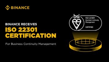 바이낸스, ISO 22301 국제인증 획득…“사이버공격 방어”