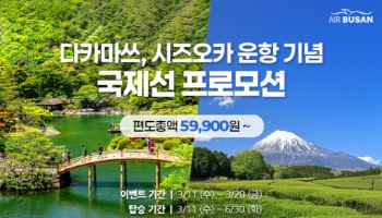 에어부산, 신규 운항 기념 국제선 프로모션 실시