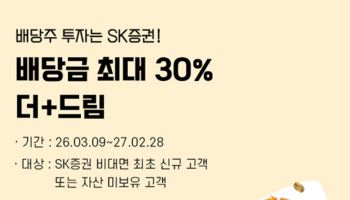 SK증권, 한화자산운용과 ‘배당금 최대 30% 추가 혜택’ 이벤트