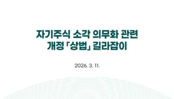 개정상법 본격 시행…법무부, 3월 주총 자사주 소각 길라잡이 선봬