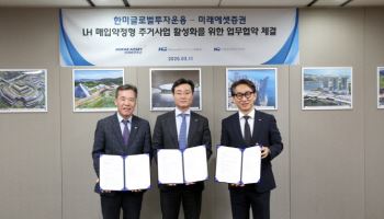한미글로벌·미래에셋, LH 매입약정 MOU 체결