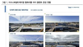 이수스페셜티케미컬, 황화리튬 증설로 전고체 소재 경쟁력 강화-IBK