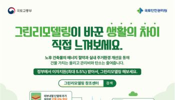 3년 만에 민간 그린리모델링 지원 재개...대출 이자·컨설팅까지