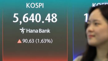 코스피, 이틀 연속 상승 마감…5700선 안착은 실패