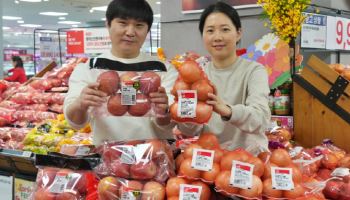 사과값 급등에 ‘CA 저장’ 꺼냈다…롯데마트, 600톤 푼다
