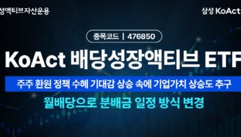 삼성액티브, KoAct 배당성장액티브 월배당 전환