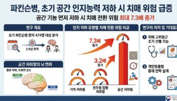 시각-공간 기능 저하…파킨슨 치매 위험 높아