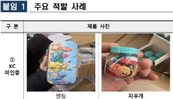 학용품·완구 등 어린이용 수입 위해제품 11만점 무더기 적발