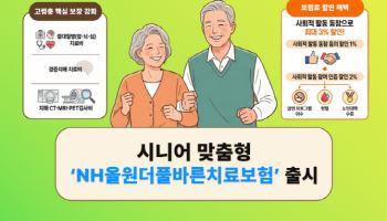 농협손보, ‘NH올원더풀바른치료보험’ 출시…"암·뇌·심장·치매 집중케어"