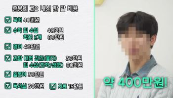 “대치동 학원비, 월 400만원”…서울대 치대생이 밝힌 사교육비