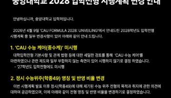 중앙대, 교육부 제동에 ‘수시 납치 구제’ 결국 철회