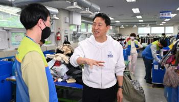 오세훈, 장애인의 날 '굿윌스토어' 방문…"일자리가 복지"