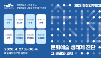 아르코, 27~30일 현장 업무보고…문화예술 생태계 진단