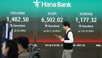 코스피, 6500선 재진입 후 약세 전환…6400선 후반서 등락
