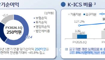 '투자손익 급감' 동양생명, 1분기 순이익 250억원…전년比 45.8%↓