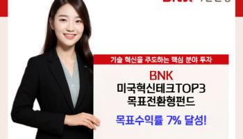 BNK운용, 美혁신테크 목표전환형 펀드 7% 수익률 달성