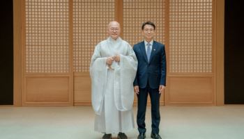 김진오 저고위 부위원장, 첫 행보 '종교계'…조계종 진우스님 만나